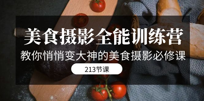 （7406期）美食摄影-全能特训营，教你悄悄变大神的美食摄影必修课（8套课程-213节）-千城资源网