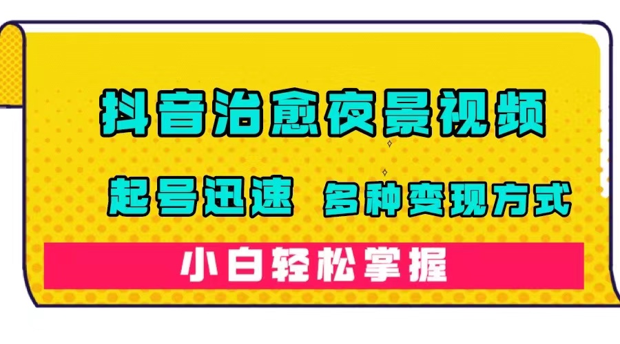 （7414期）抖音治愈系夜景视频，起号迅速，多种变现方式，小白轻松掌握（附120G素材）-千城资源网