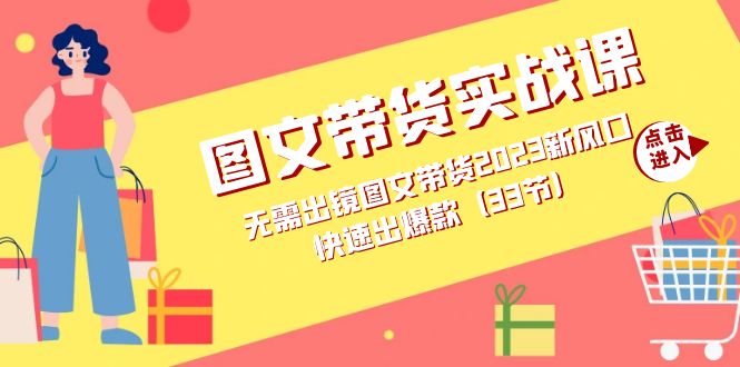 （7496期）图文带货实战课：无需出镜图文带货2023新风口，快速出爆款（33节）-千城资源网