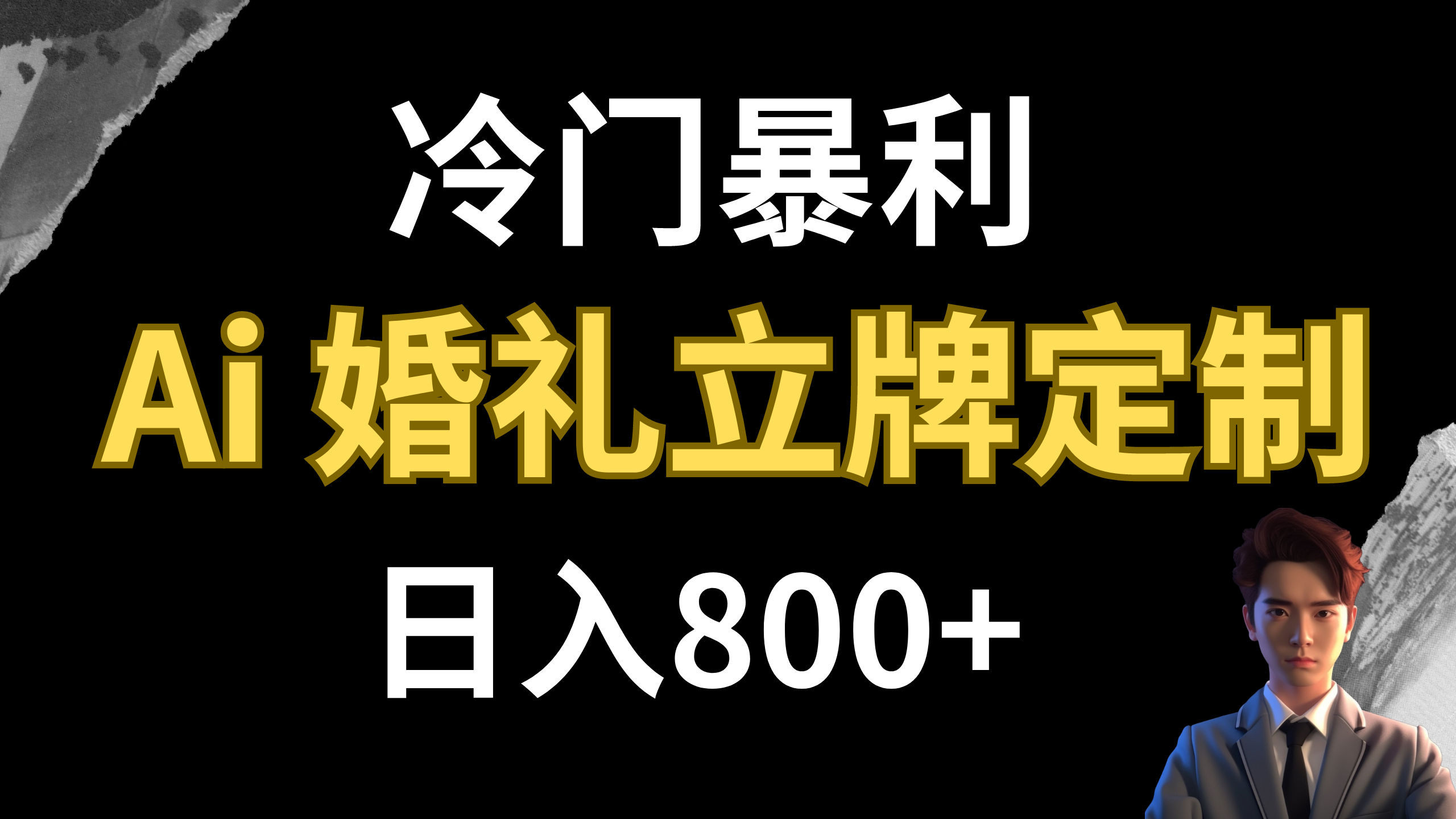 （7770期）冷门暴利项目 AI婚礼立牌定制 日入800+-千城资源网