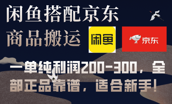 （7892期）闲鱼搭配京东备份库搬运，一单纯利润200-300，全部正品靠谱，适合新手！-千城资源网