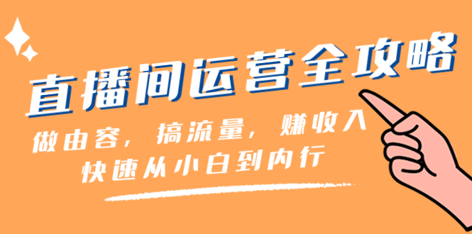 （8242期）直播间-运营全攻略：做由容，搞流量，赚收入一快速从小白到内行（46节课）-千城资源网