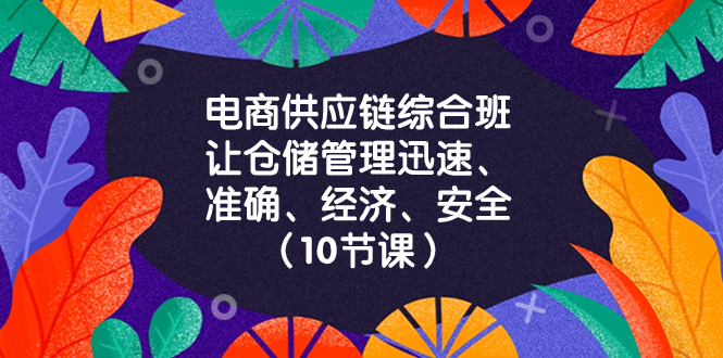 （8246期）电商-供应链综合班，让仓储管理迅速、准确、经济、安全！（10节课）-千城资源网