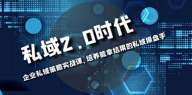 （8291期）私域-2.0时代：企业私域策略实战课，培养能拿结果的私域操盘手-千城资源网