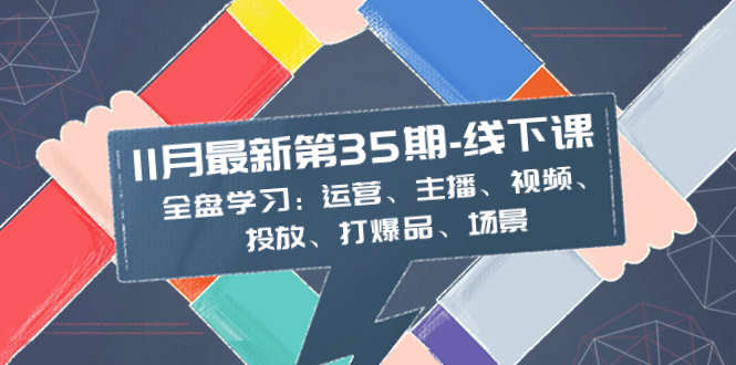 （8314期）11月最新-35期-线下课：全盘学习：运营、主播、视频、投放、打爆品、场景-千城资源网