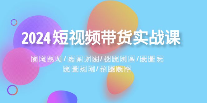 2024短视频带货实战课：赛道规划·选品方法·投流测品·放量玩法·流量规划-千城资源网