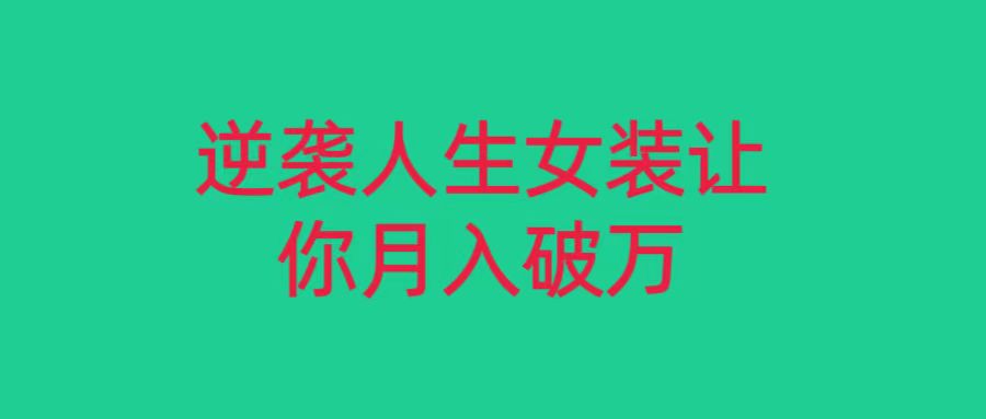 小红书女装无货源月入过万，只要努力就会有成效！-千城资源网