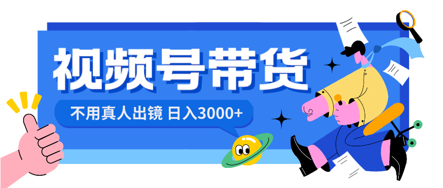 （8475期）视频号带货，日入3000+，不用真人出镜-千城资源网