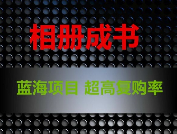 相册成书，蓝海项目，认真操作月入过万【揭秘】-千城资源网