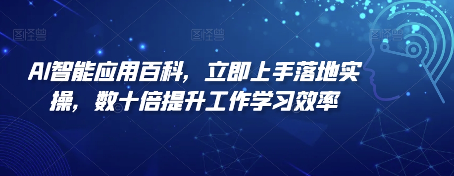 AI智能应用百科，​立即上手落地实操，数十倍提升工作学习效率-千城资源网