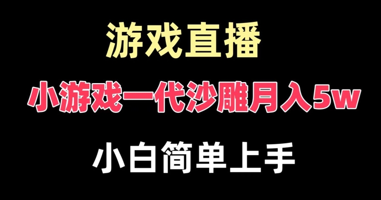 玩小游戏一代沙雕月入5w，爆裂变现，快速拿结果，高级保姆式教学-千城资源网