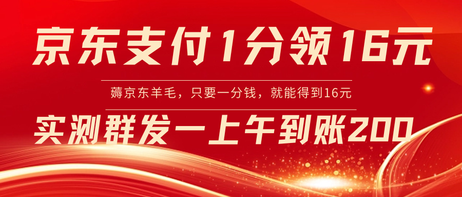 （8678期）京东支付1分得16元实操到账200-千城资源网