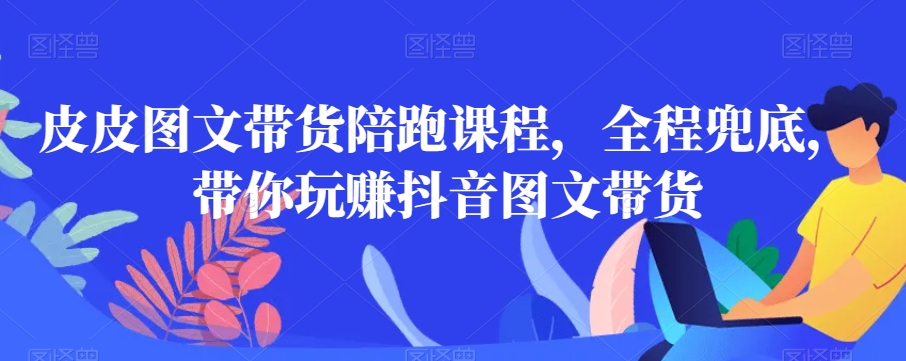 皮皮图文带货陪跑课程，全程兜底，带你玩赚抖音图文带货-千城资源网