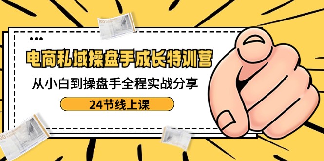 电商私域操盘手成长特训营：从小白到操盘手全程实战分享-24节线上课-千城资源网