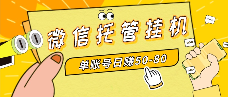 （8731期）微信托管挂机，单号日赚50-80，多号多撸，项目操作简单（附无限注册实名…-千城资源网