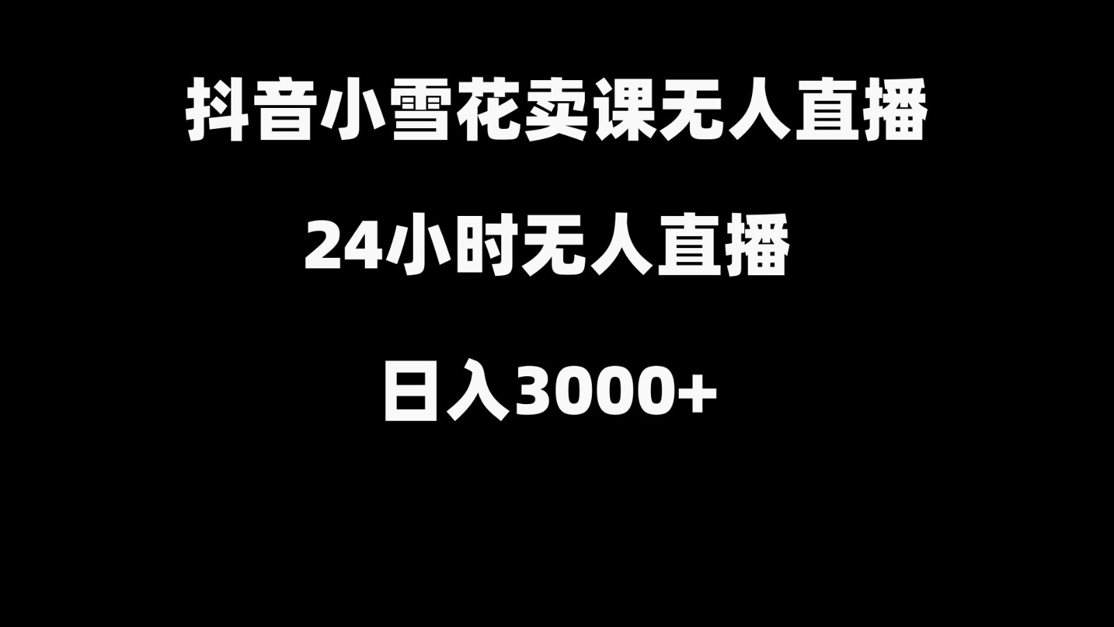 抖音小雪花卖缝补收纳教学视频课程，无人直播日入3000+-千城资源网