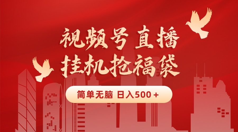 （8759期）最新视频号直播挂机抢福袋项目，简单无脑，批量产出实物，轻松日入500＋-千城资源网