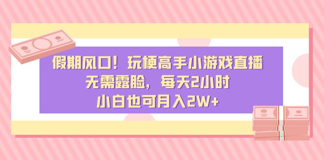 （8769期）假期风口！玩梗高手小游戏直播，无需露脸，每天2小时，小白也可月入2W+-千城资源网