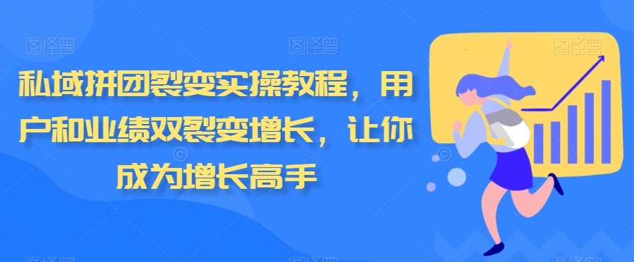 私域拼团裂变实操教程，用户和业绩双裂变增长，让你成为增长高手-千城资源网