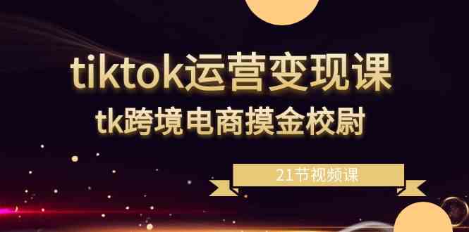 tiktok运营变现课，tk跨境电商摸金校尉（21节视频课）-千城资源网