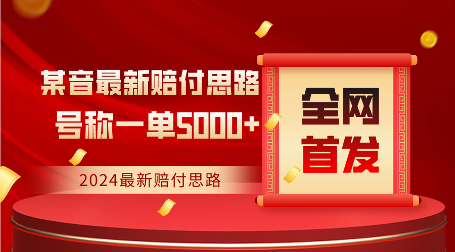 全网首发，2024最新某音赔付思路，号称一单收益5000+-千城资源网