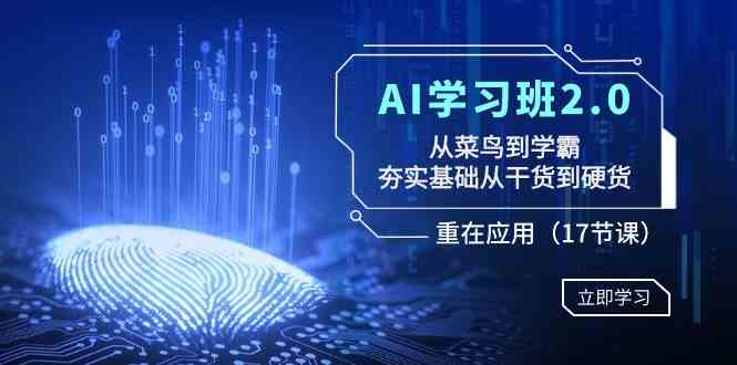 （8964期）AI学习班2.0：从菜鸟到学霸，夯实基础从干货到硬货，重在应用（17节课）-千城资源网