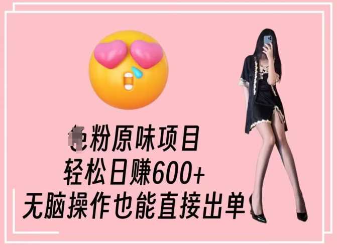 男粉原味项目，轻松日赚800+，无脑操作也能直接出单【揭秘】-千城资源网