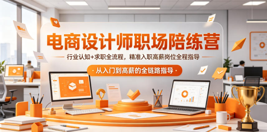 电商设计师职场陪练营，行业认知+求职全流程，精准入职高薪岗位全程指导-千城资源网