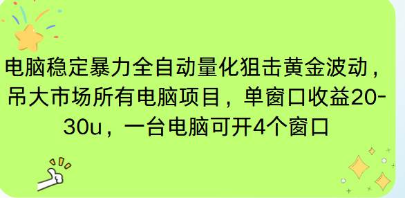（16737期）电脑EA策略挂机项目单窗口收益20-30u，单电脑可挂5-10个窗口收益稳健4位数-千城资源网