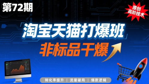 淘宝天猫打爆班原创高阶技术第72期，非标品干爆-千城资源网