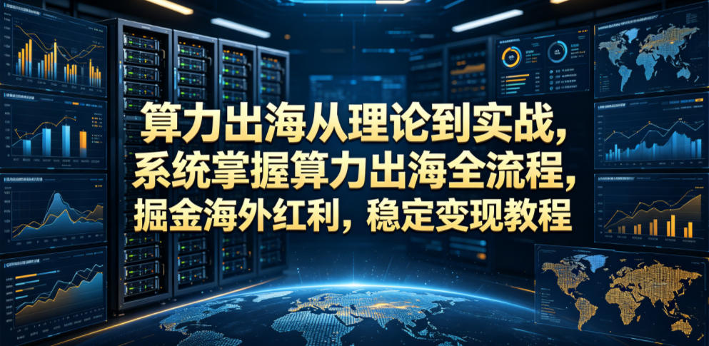 算力出海从理论到实战，系统掌握算力出海全流程，掘金海外红利，稳定变现教程-千城资源网