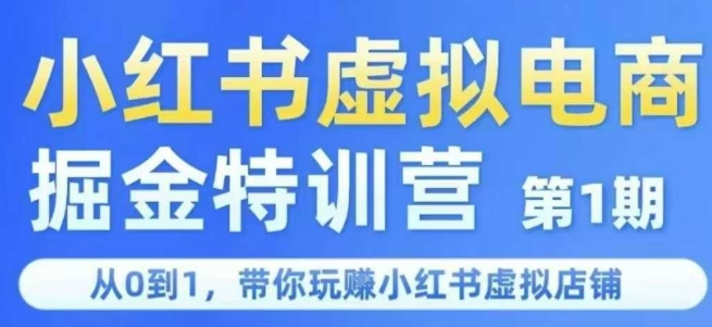 小红书虚拟电商掘金特训营第1期，从0到1，带你玩转小红书虚拟店铺-千城资源网