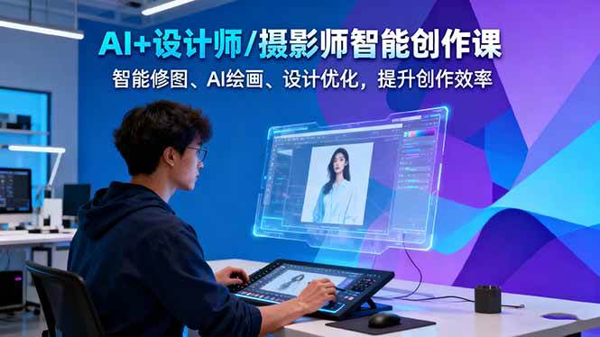 （16398期）AI+设计师/摄影师智能创作课：智能修图、AI绘画、设计优化，提升创作效率-千城资源网