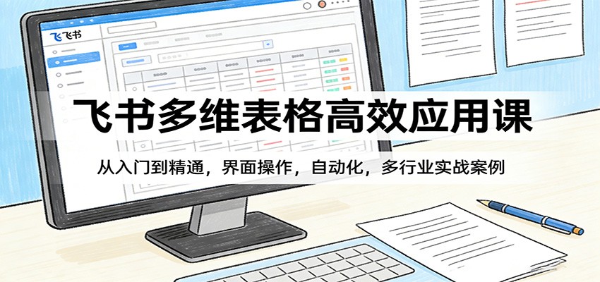 飞书多维表格高效应用课：从入门到精通，界面操作，自动化，多行业实战案例-千城资源网