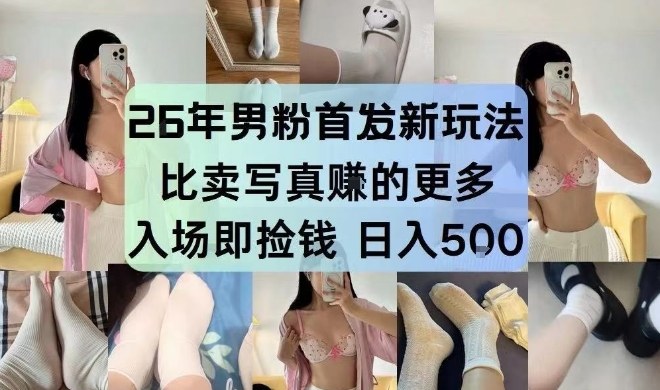 26年男粉首发最新3.0玩法，独此一家，比卖写真賺的更多，入场即捡钱，日入5张【揭秘】-千城资源网