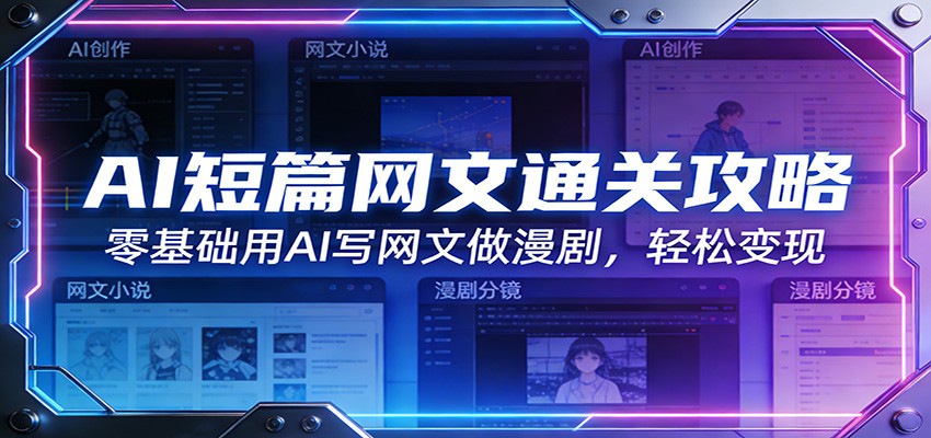 AI短篇网文通关攻略：零基础用AI写网文做漫剧，轻松变现-千城资源网