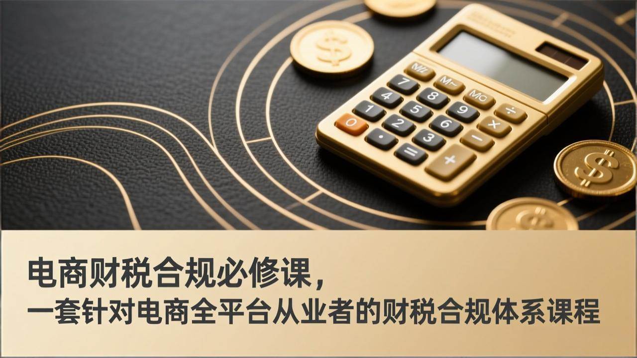 （17359期）电商财税合规必修课，是一套针对电商全平台从业者的财税合规体系课程-千城资源网