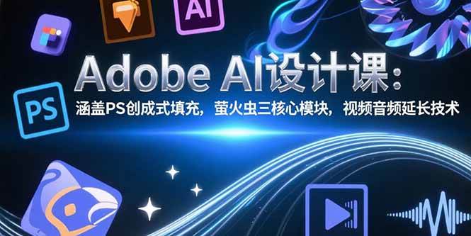 （15469期）Adobe AI设计课：涵盖PS创成式填充，萤火虫三核心模块，视频音频延长技术-千城资源网