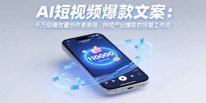 （15569期）AI短视频爆款文案：千万级播放量创作者亲授，持续产出爆款的完整工作流-千城资源网