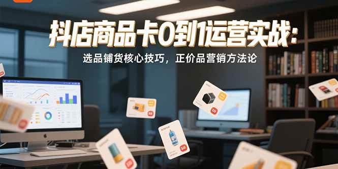 （15329期）抖店商品卡0到1运营实战：选品铺货核心技巧，正价品营销方法论-千城资源网