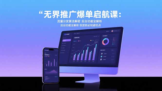 无界推广爆单启航课：流量分发算法解密 后台功能全解析 投放前必知避坑点-千城资源网