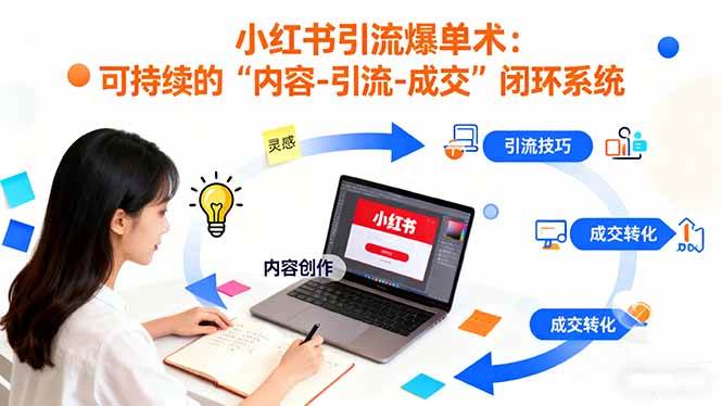 （16362期）小红书引流爆单术：构建一套低成本 可持续的“内容-引流-成交”闭环系统-千城资源网