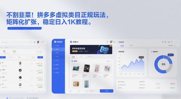 不割韭菜！拼多多虚拟类目正规玩法，矩阵化扩张，稳定日入1K教程【揭秘】-千城资源网