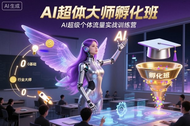 AI超体大师孵化班，AI超级个体流量实战训练营-千城资源网