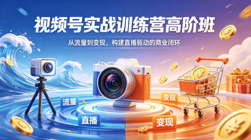 视频号实战训练营高阶班，从流量到变现，构建直播驱动的商业闭环（26年4月）-千城资源网