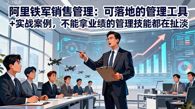 阿里铁军销售管理：可落地的管理工具+实战案例，不能拿业绩的管理都在扯淡-千城资源网