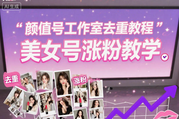 颜值号工作室去重教程，美女号涨粉教学-千城资源网