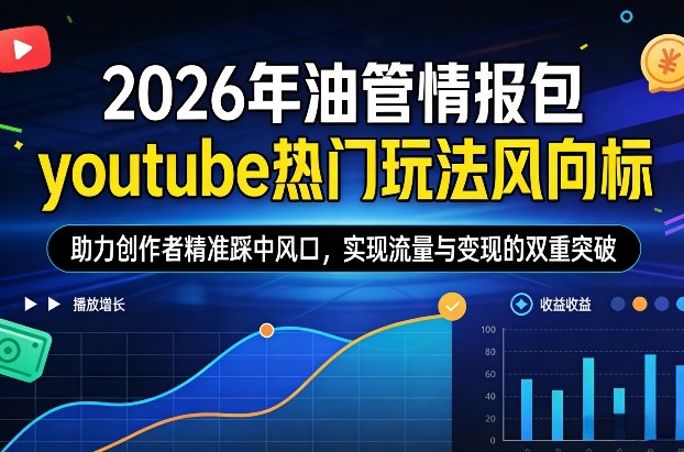 2026年油管情报包，youtube热门玩法风向标，助力创作者精准踩中风口，实现流量与变现的双重突破（更新0330）-千城资源网