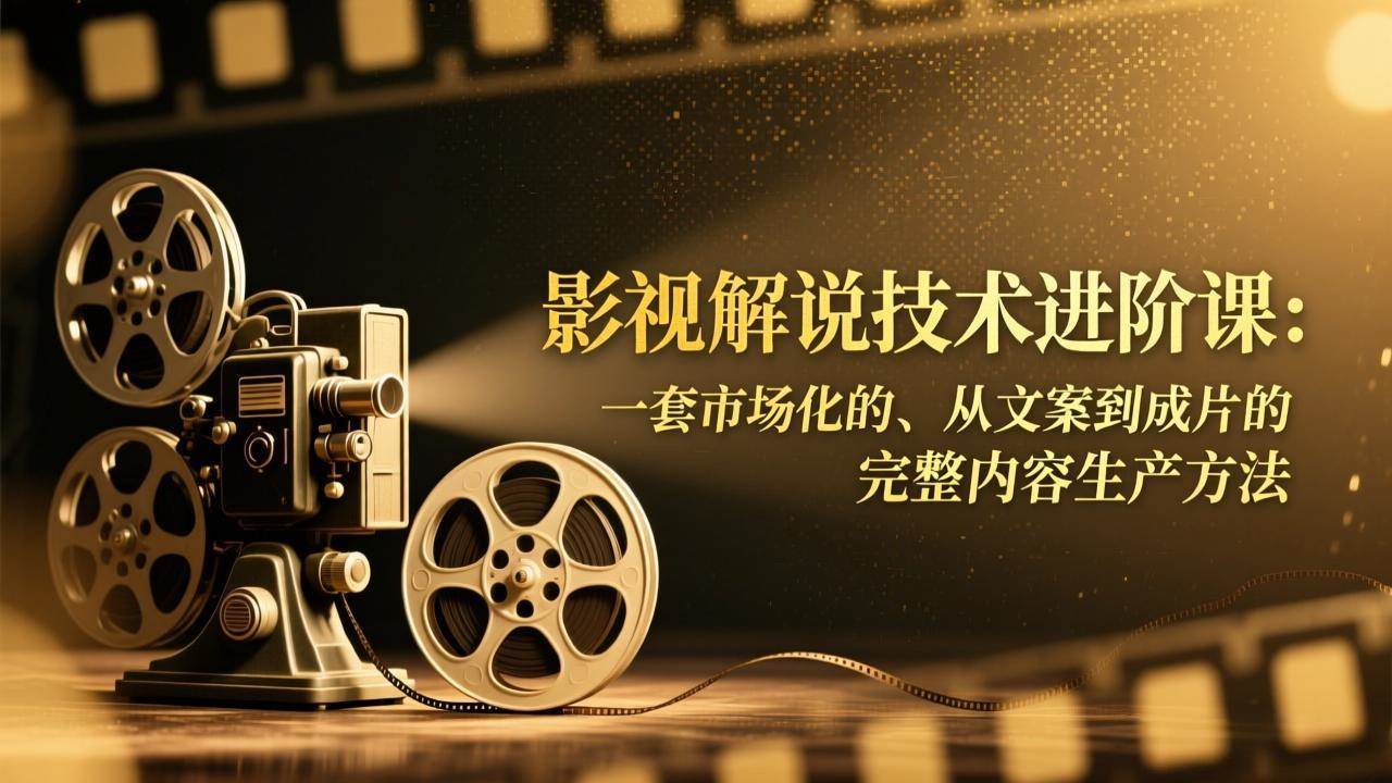 （17185期）影视解说技术进阶课：一套市场化的、从文案到成片的完整内容生产方法-千城资源网