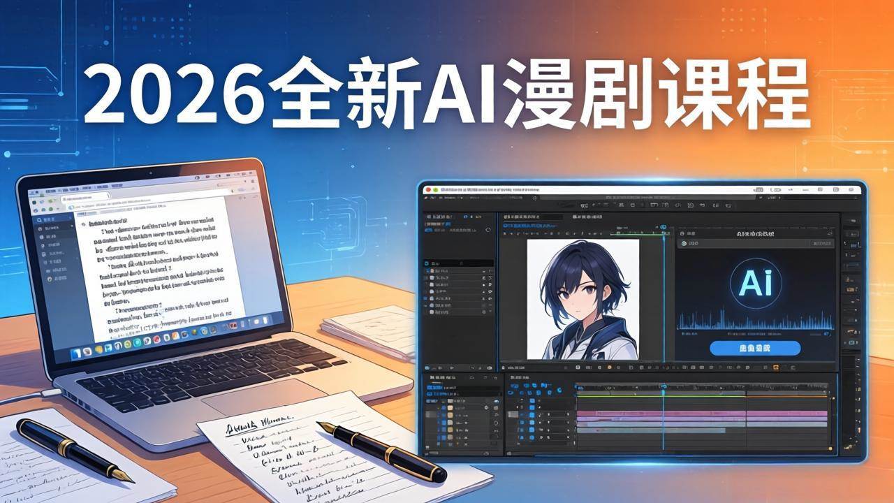 （17893期）2026全新AI漫剧课程：覆盖创作全链路，教你写作分镜剪辑配音一站式打造漫剧作品-千城资源网